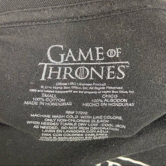 Game Of Thrones Black Short Sleeve Cotton Tee Size Small Crew Neck T-Shirt Top S - Picture 4 of 8